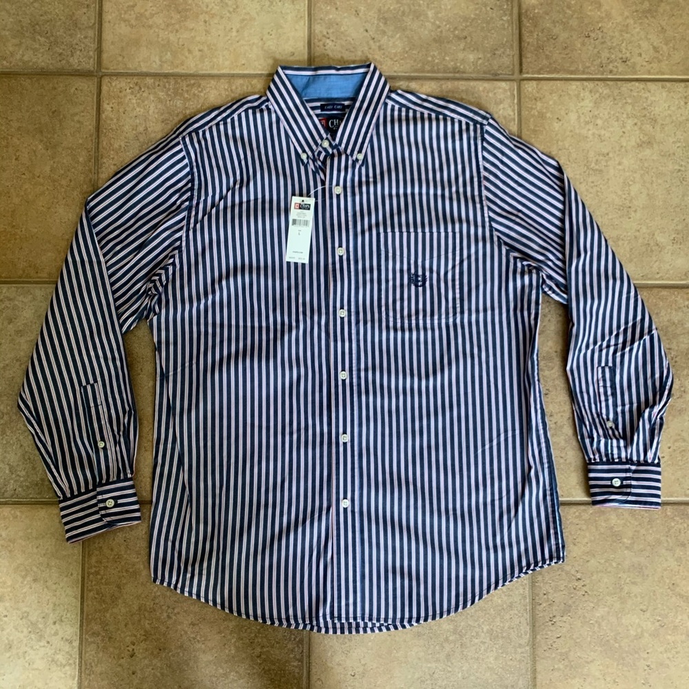 Chaps Easy Care Long Sleeve Woven Button Down